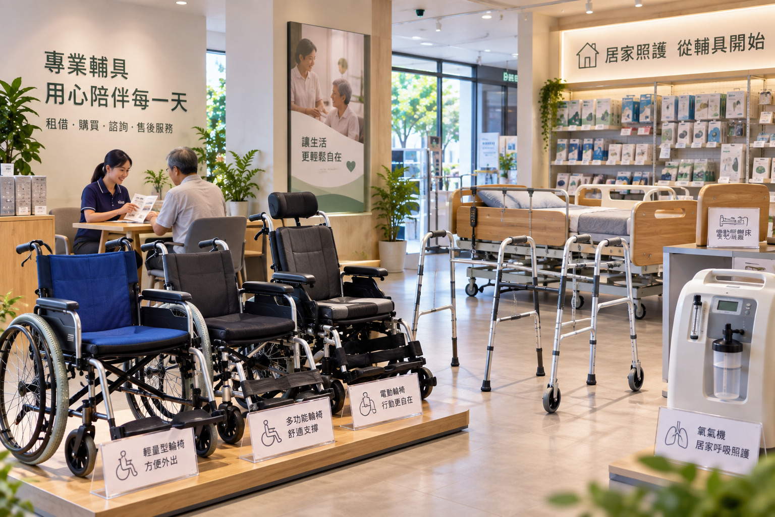 高雄輔具租借常見輪椅照顧床與居家照護設備